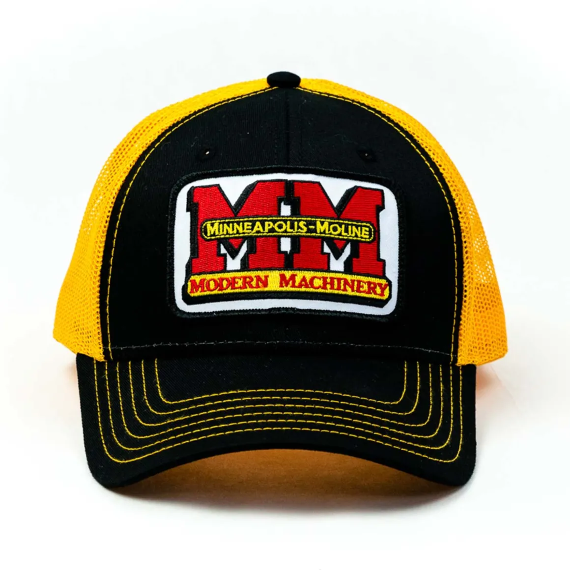 Minneapolis-Moline Logo Black and Gold Mesh Back Hat