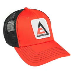 Modern Allis Chalmers Logo Black & Orange Mesh Back Hat
