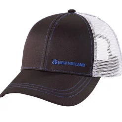 New Holland Black Cap with White Mesh Back