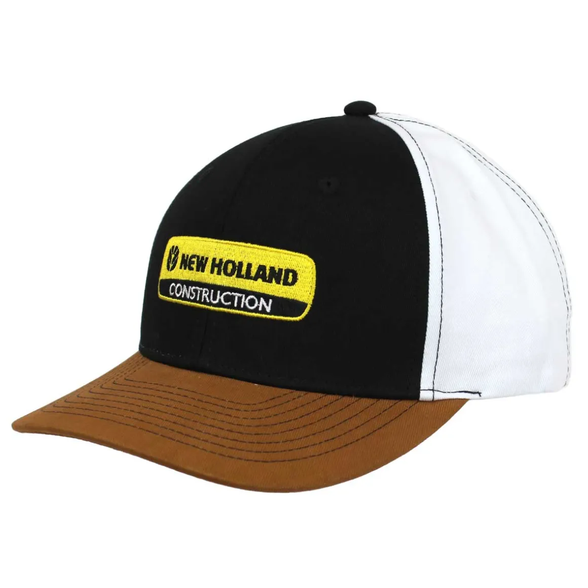 New Holland Construction Black, Brown & White Chino Twill Cap