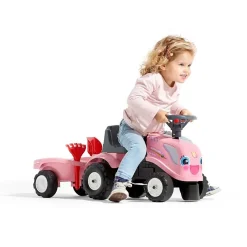 New Holland Girl's Pink Ride-on Tractor with Trailer and Tools