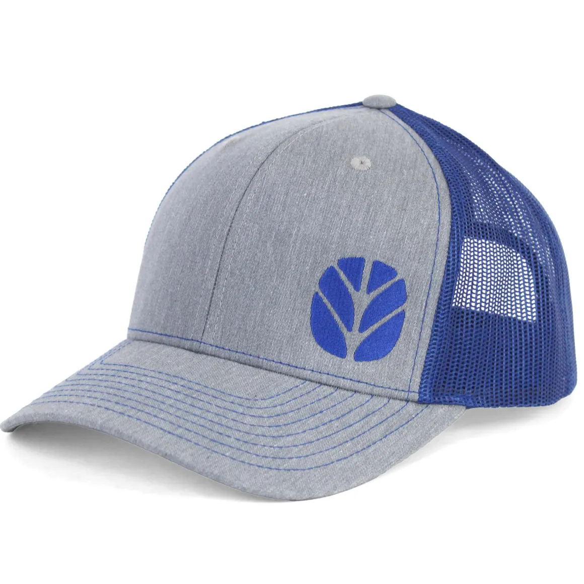 New Holland Heather Gray Cap with Royal Blue Mesh Back