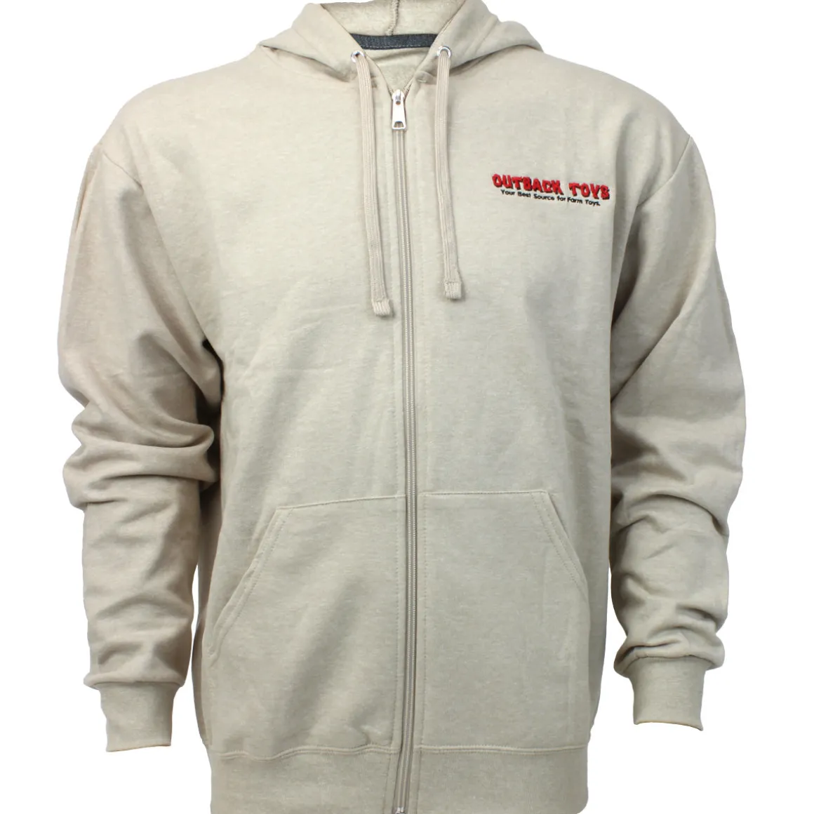Outback Toys Logo Khaki EverSoft Fleece Full Zip Hoodie
