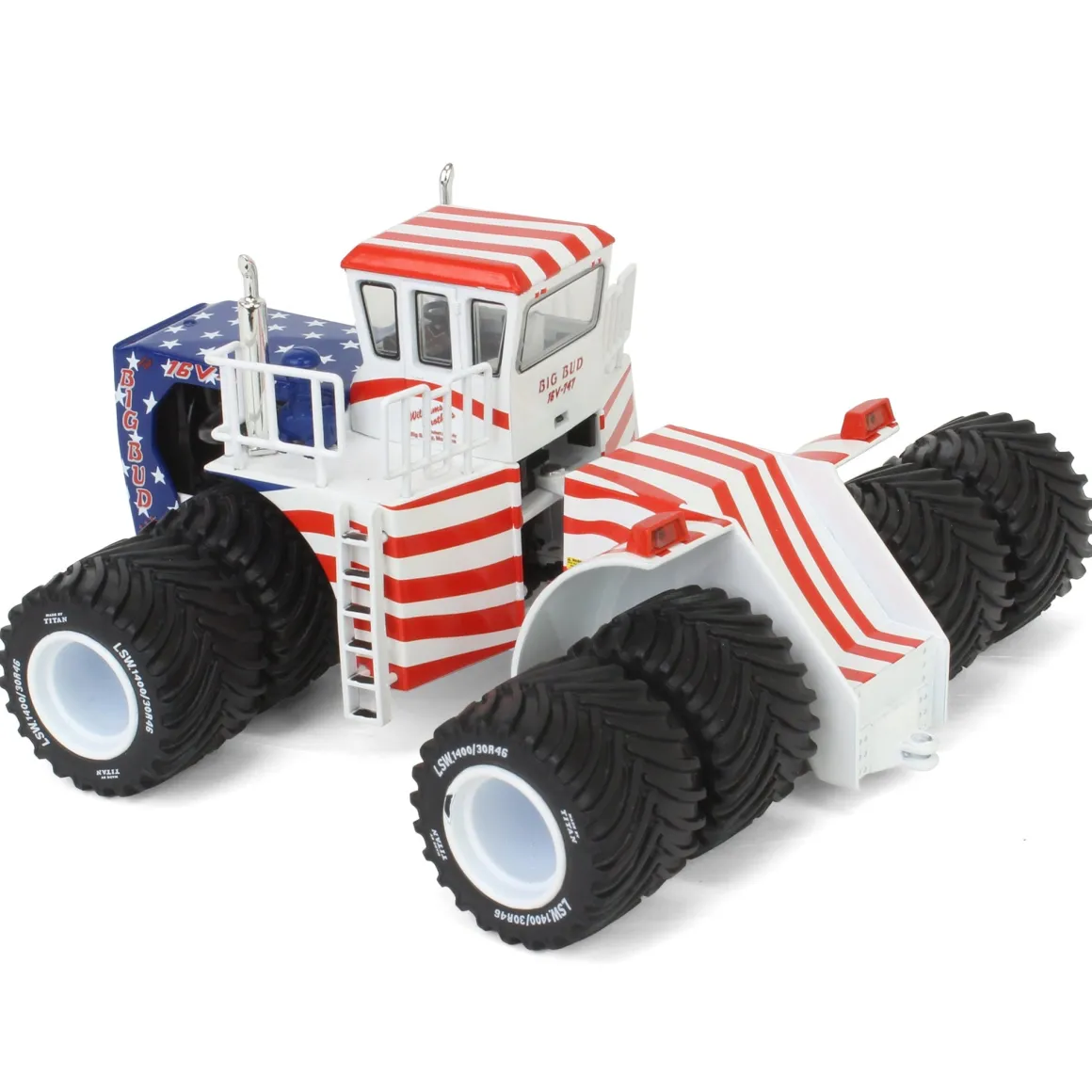 Patriotic Version ~ 1/64 Big Bud 16V-747 Silver Series Detroit 1100 HP with Titan Goodyear LSW Tires