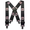 45" IH Black 2" Clip-on Suspenders