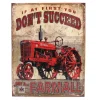 "If at First you don"t succeed Buy a Farmall" distressed Tin Sign