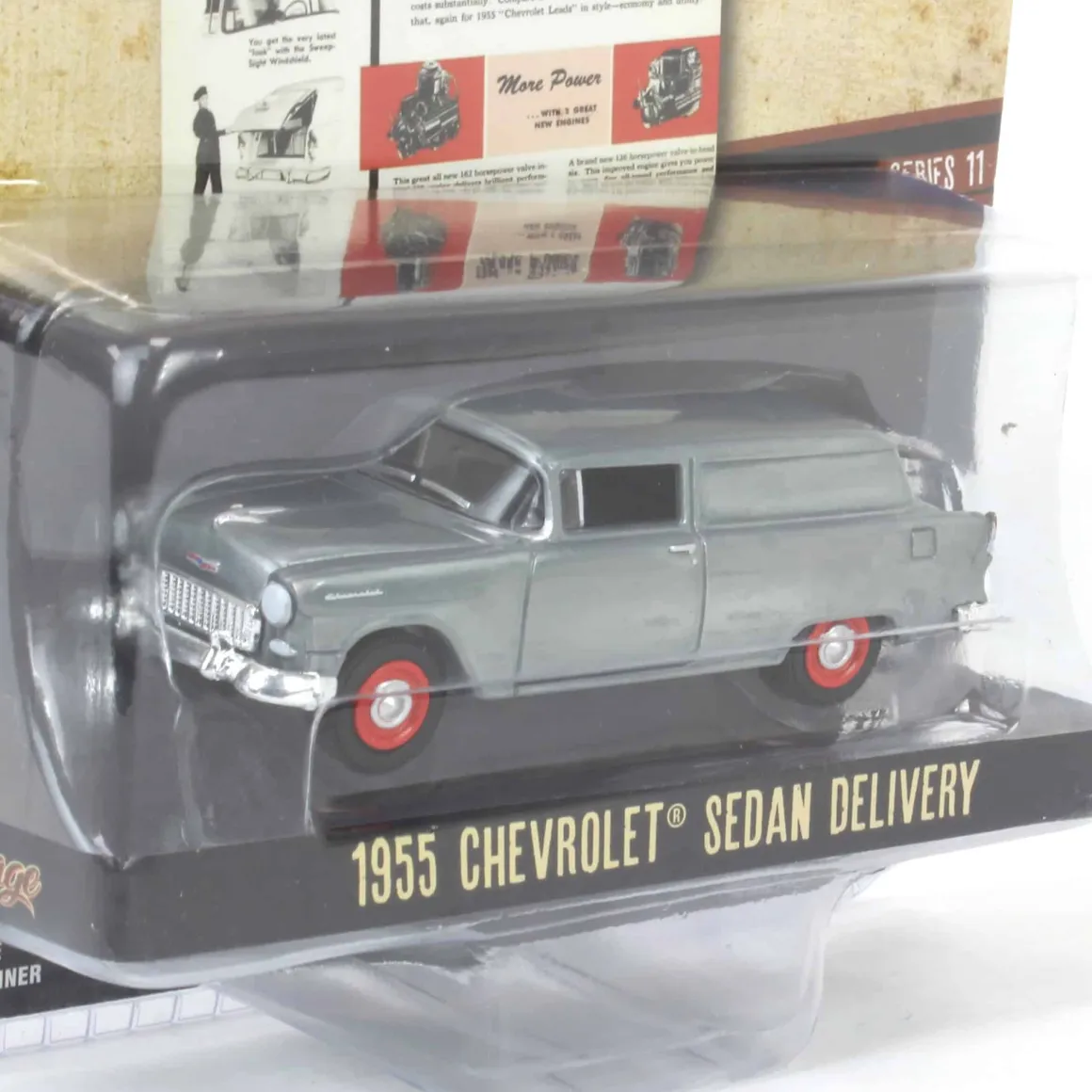 Raw Chase Unit ~ 1/64 1955 Chevrolet Sedan Delivery “First in Appearance and Performance”, Vintage Ad Cars Series 11