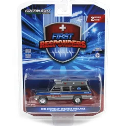 Raw Chase Unit ~ 1/64 1991 Chevrolet Suburban Ambulance, Glacier County EMS, First Responders Series 2