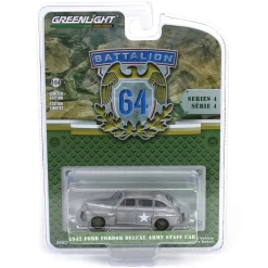 Raw Chase Unit ~ 1/64 1942 Ford Fordor Deluxe Army Staff Car, Battalion 64 Series 4