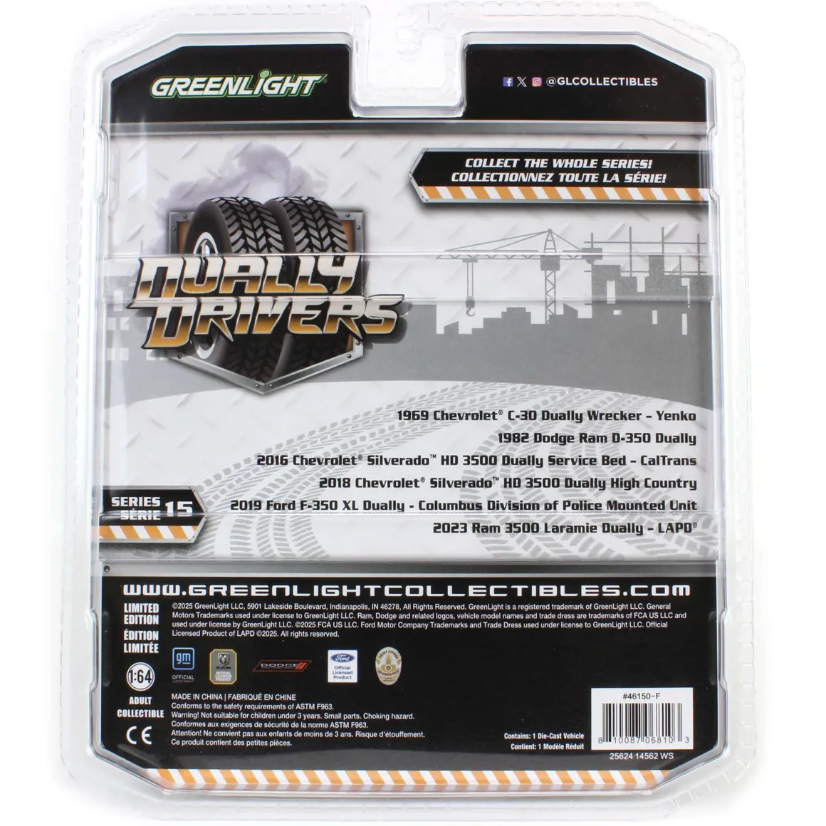 Raw Chase Unit ~ 1/64 2023 Ram 3500 Laramie Dually, Los Angeles Police Department, Dually Drivers Series 15