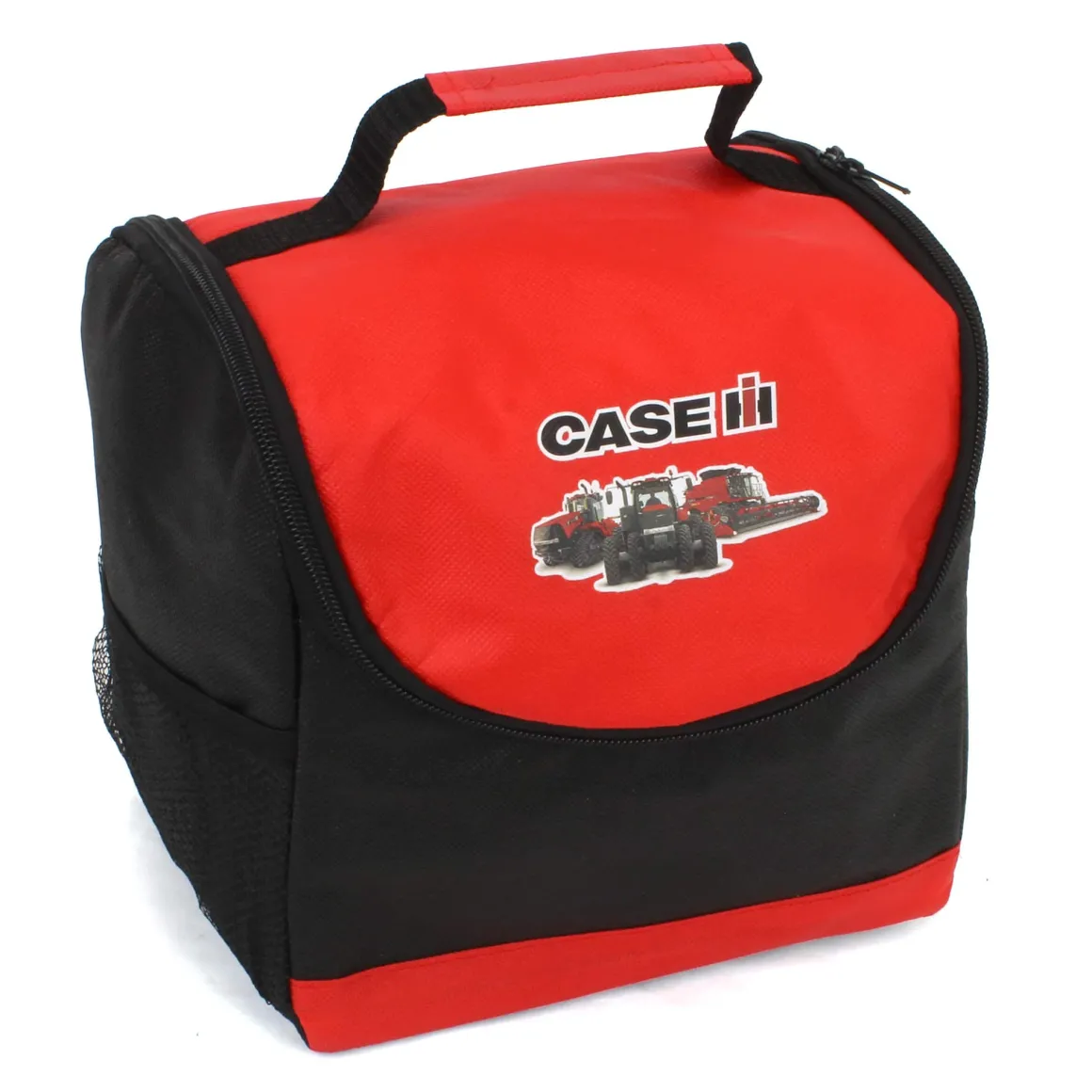 Red & Black Case IH Logo & Machinery Lunch Box