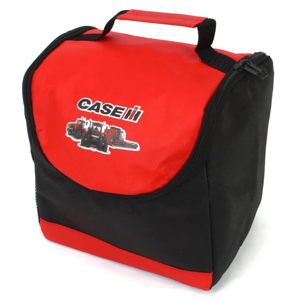 Red & Black Case IH Logo & Machinery Lunch Box