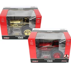 Red & Gold Chrome Set ~ 1/16 IH 1066 Black Stripe with Rear Duals, ERTL Prestige Collection