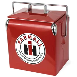 Red IH Farmall Retro Metal Cooler