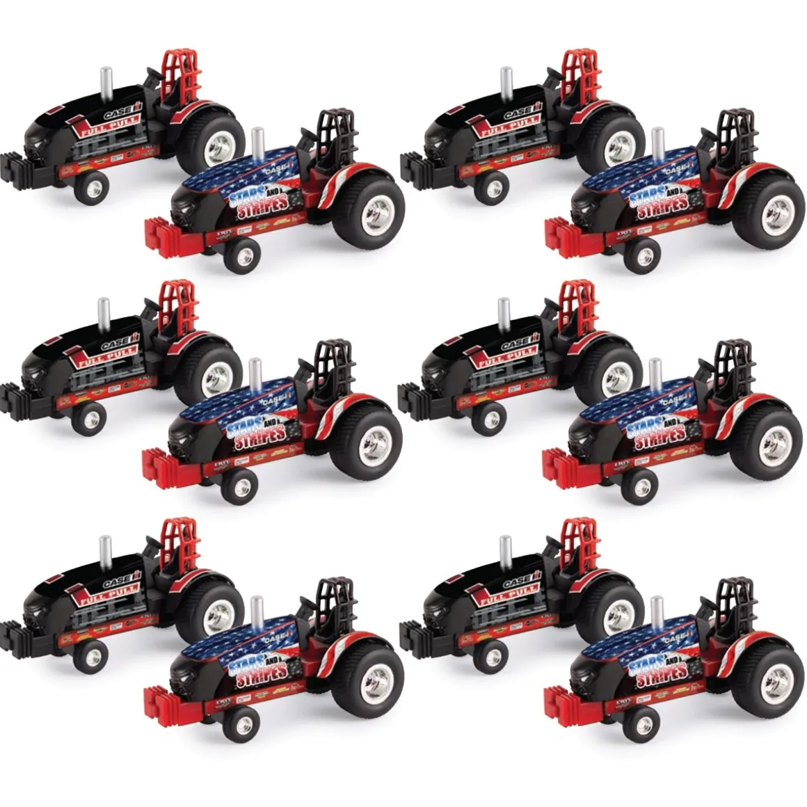 Sealed Case of 12 ~ 1/64 Case IH "Stars & Stripes" & "Full Pull" Magnum Pulling Tractors