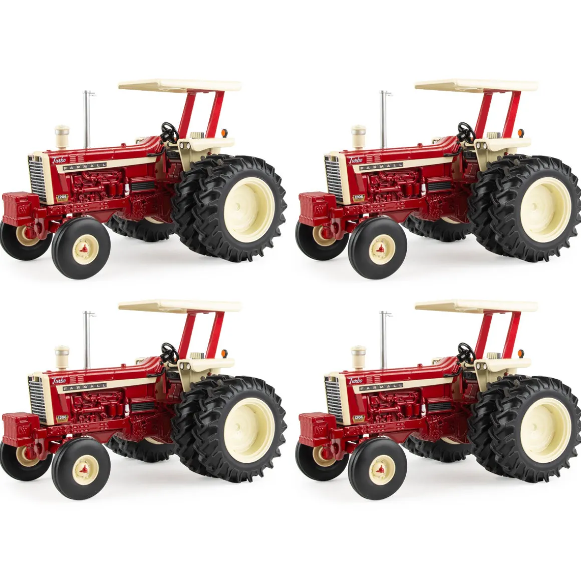 Sealed Case of 4 ~ 1/32 Farmall 1206 w/ ROPS, Rear Duals & 3-point Hitch, 2023 Farm Show