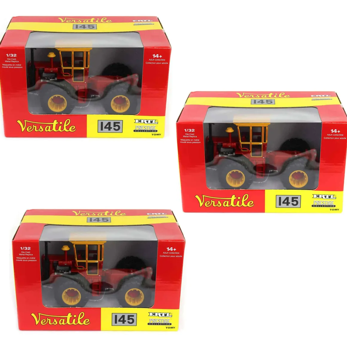 Sealed Case of 3 ~ 1/32 Versatile 145 with Front & Rear Duals, ERTL Prestige Collection