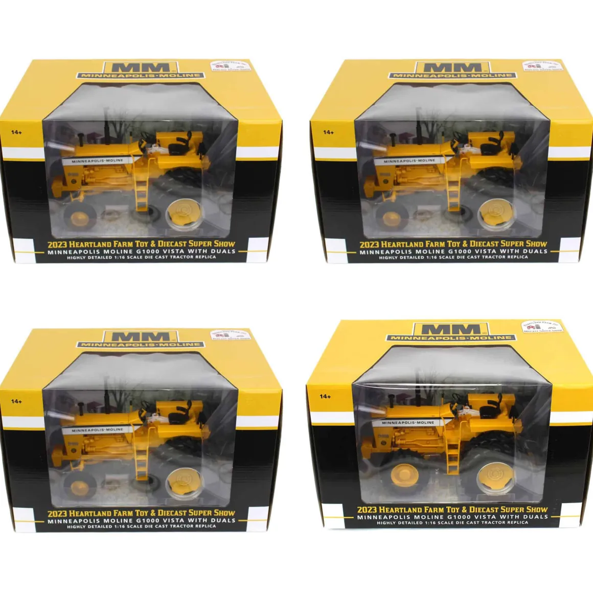 Set of 4 ~ 1/16 High Detail Minneapolis Moline G-1000 Vista Wide Front with Rear Duals