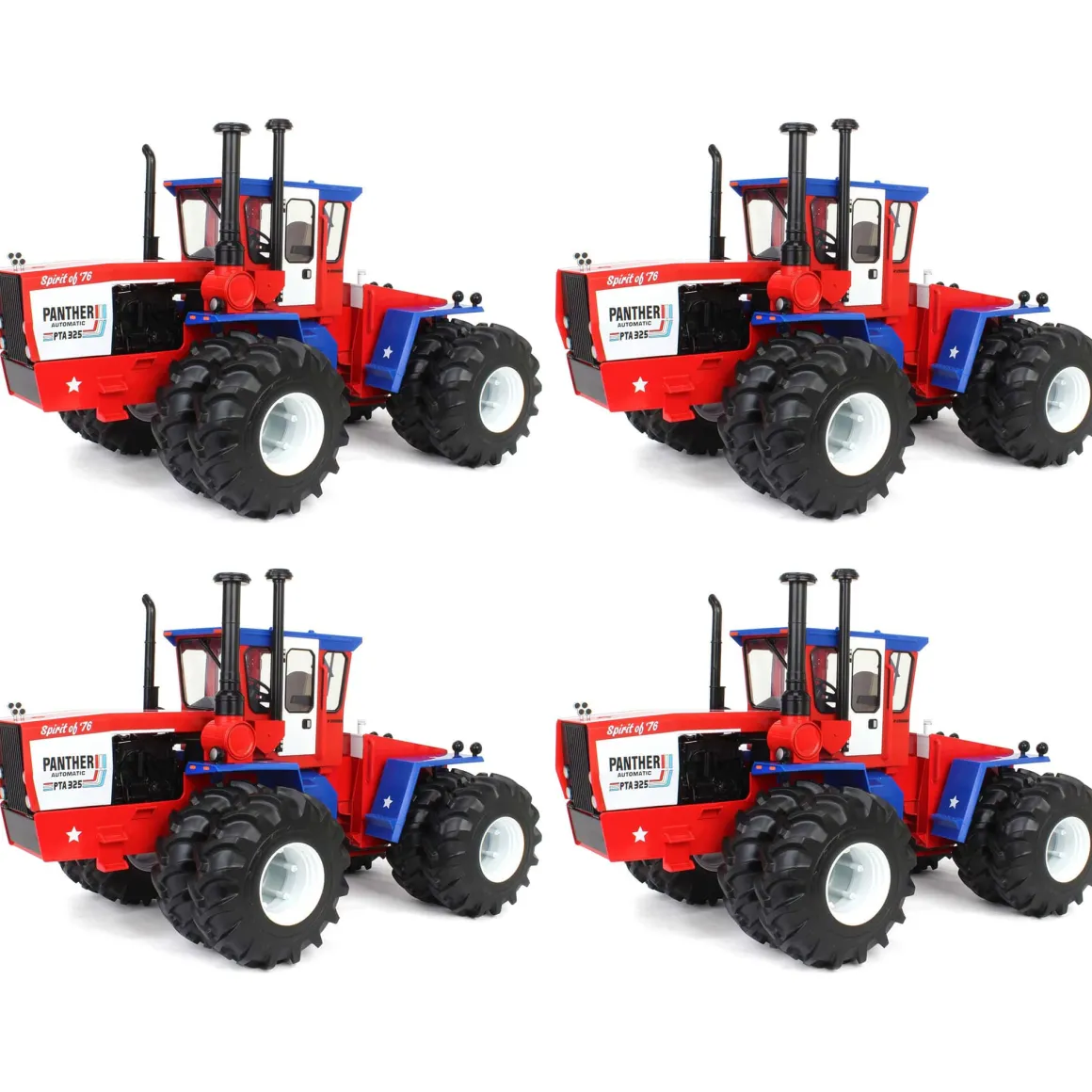 Set of 4 ~ 1/16 Steiger PTA 325 "Spirit of '76" Stars & Stripes 4WD Tractor, ERTL Prestige Collection