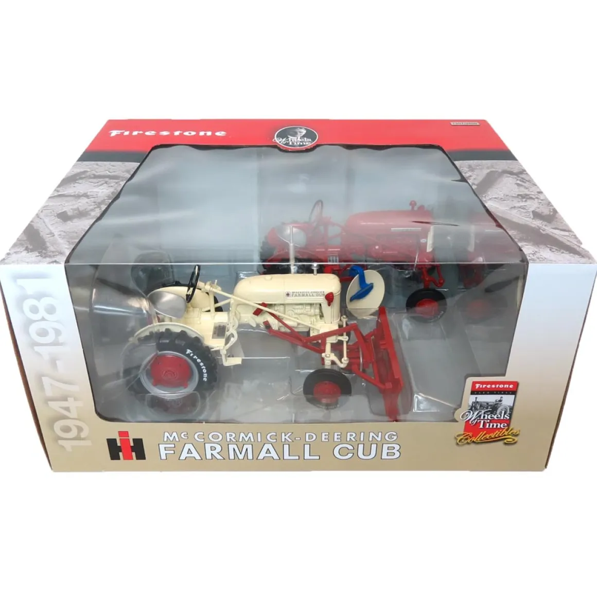 Set of (2) 1/16 IH McCormick Farmall Cubs with Firestone Tires