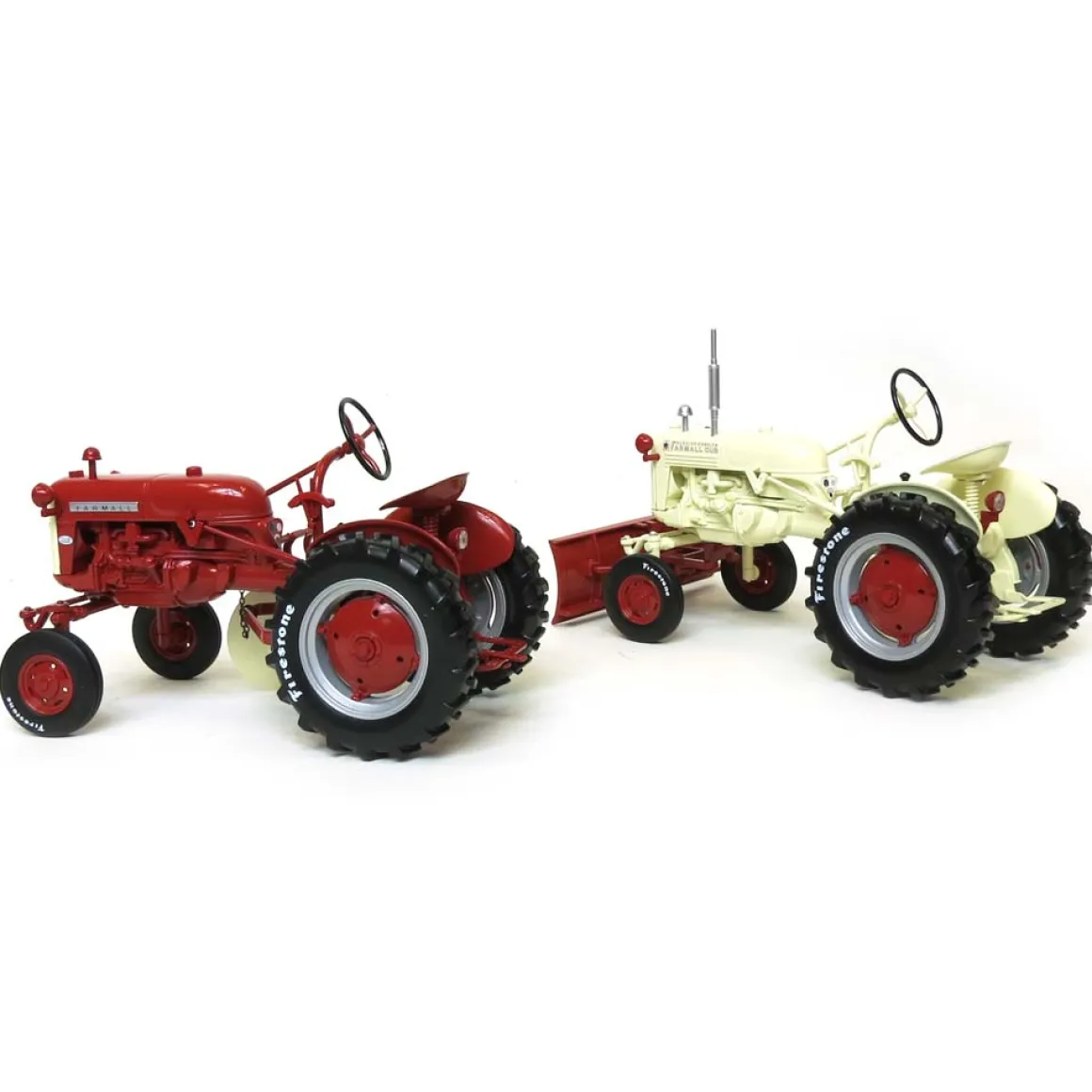 Set of (2) 1/16 IH McCormick Farmall Cubs with Firestone Tires