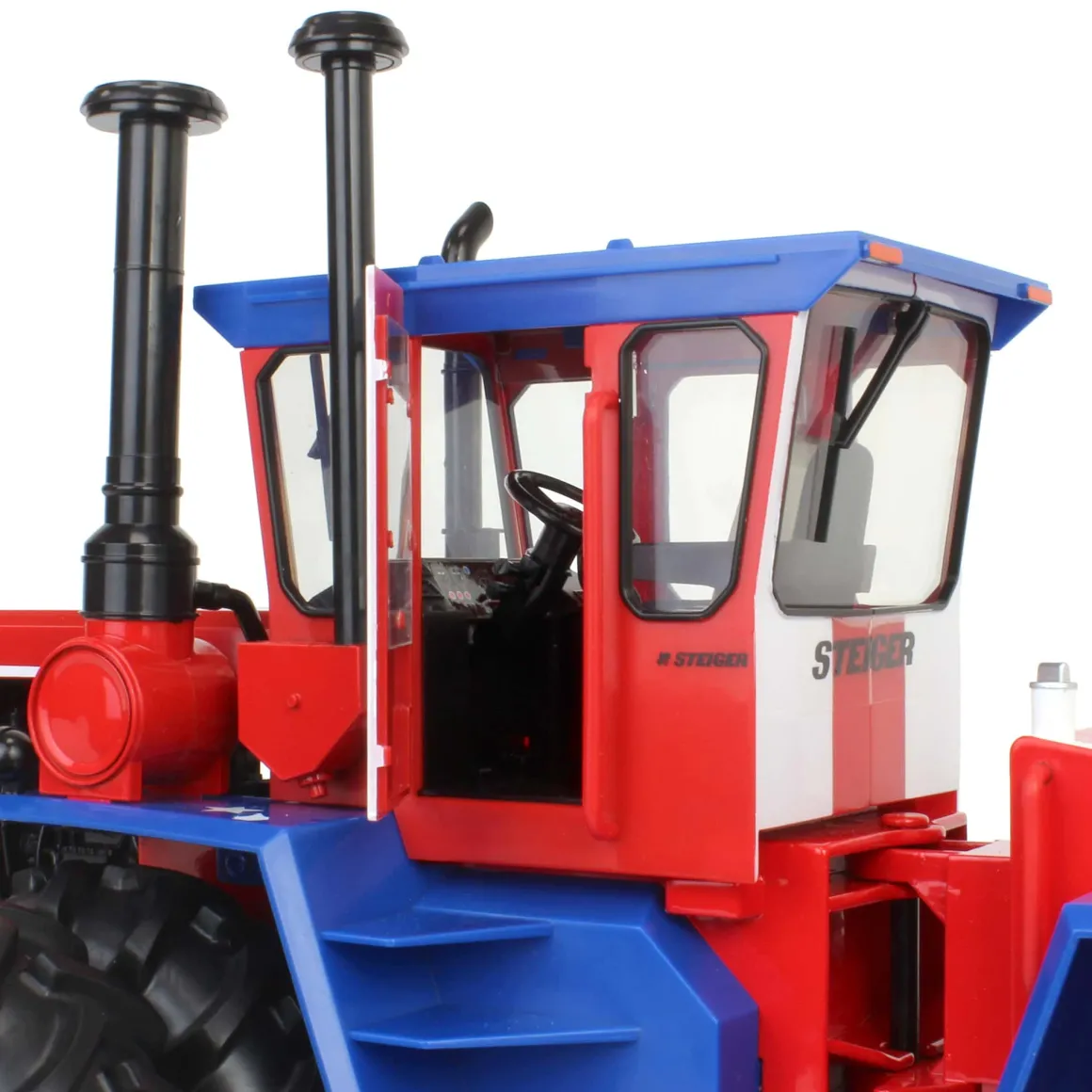Set of 2 Steiger 4WD Tractors ~ PTA 325 "Spirit of '76" Stars & Stripes + CA325 Industrial Yellow