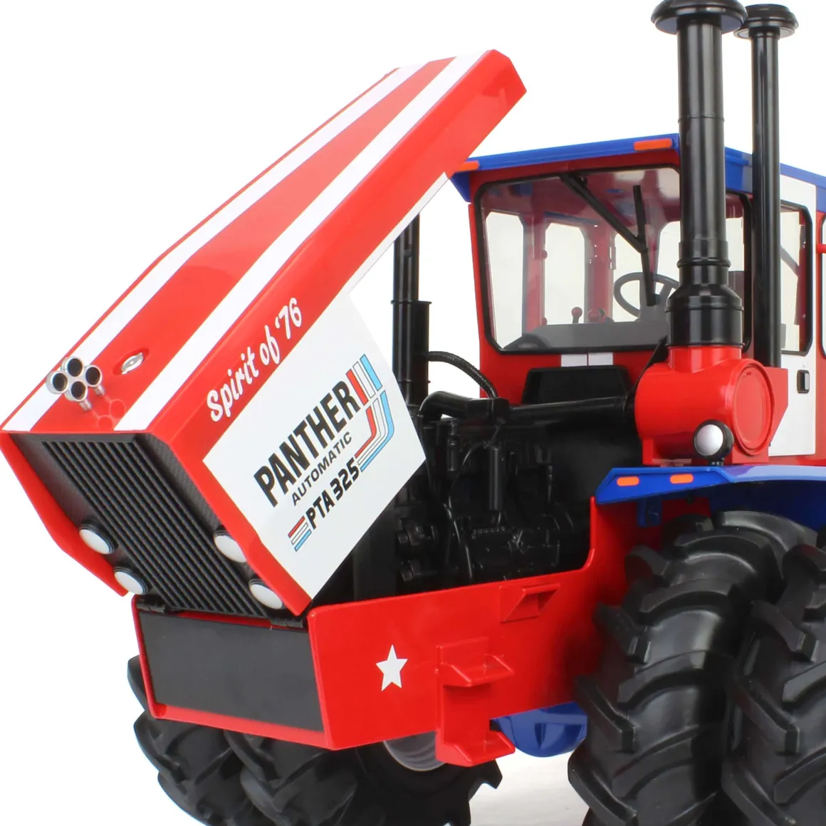 Set of 2 Steiger 4WD Tractors ~ PTA 325 "Spirit of '76" Stars & Stripes + CA325 Industrial Yellow