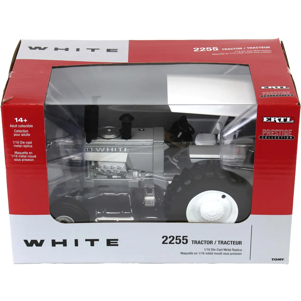 Silver Chase Unit ~ 1/16 White 2255 2WD with ROPS & Canopy, ERTL Prestige Collection