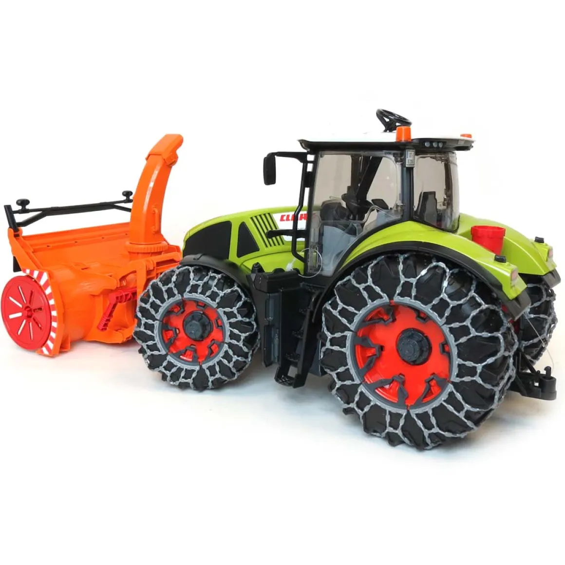 1/16th Claas Axion 950 Tractor w/ Snow Blower & Tire Chains & Hard Hat by Bruder
