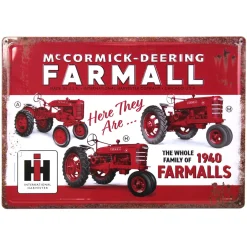 The Whole Family of 1940 Farmalls Tin Sign, 17in x 12in