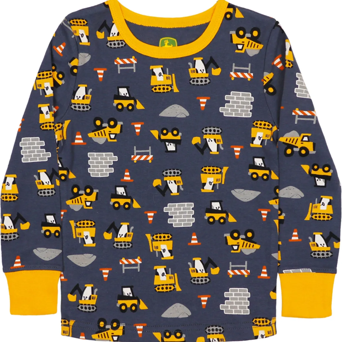 Toddler John Deere Construction Equipment Long Sleeve Pajama Set