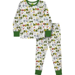 Toddler John Deere Farm Time White Long Sleeve Pajama Set