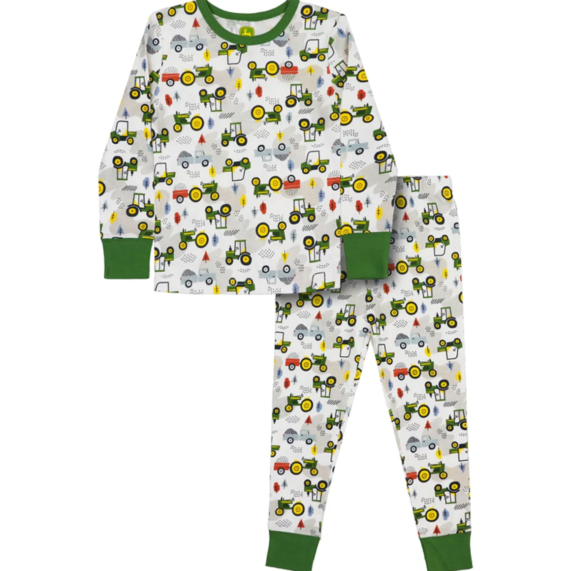 Toddler John Deere Farm Time White Long Sleeve Pajama Set