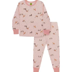 Toddler John Deere Horse Pasture Pink Long Sleeve Pajama Set