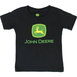 Toddler John Deere Trademark Logo Black Short Sleeve T-Shirt