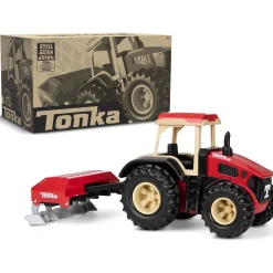 Tonka Steel Classics Retro Cab Tractor with Red Plow