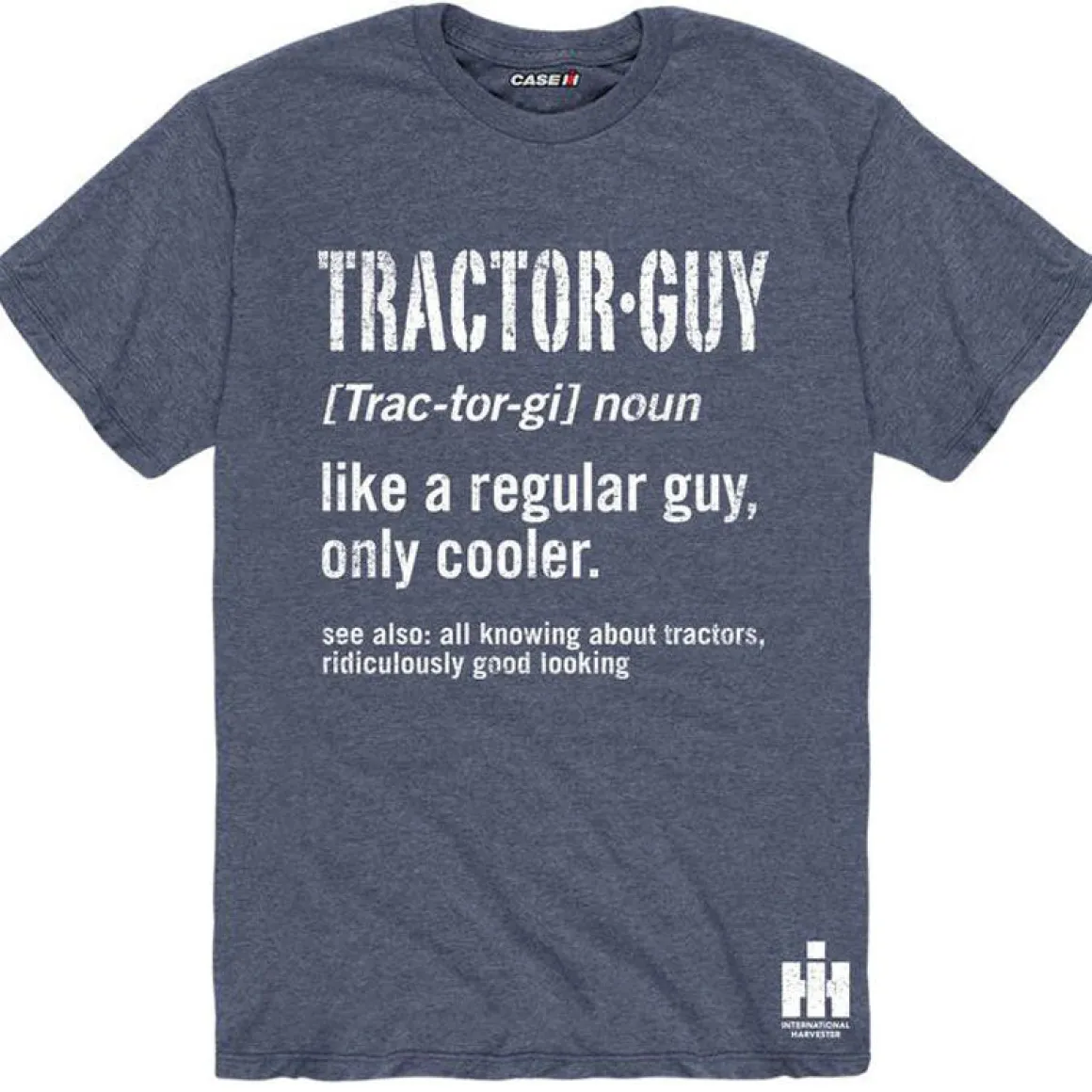 Tractor Guy: Like a Regular Guy, Only Cooler IH Heather Blue Short Sleeve Shirt