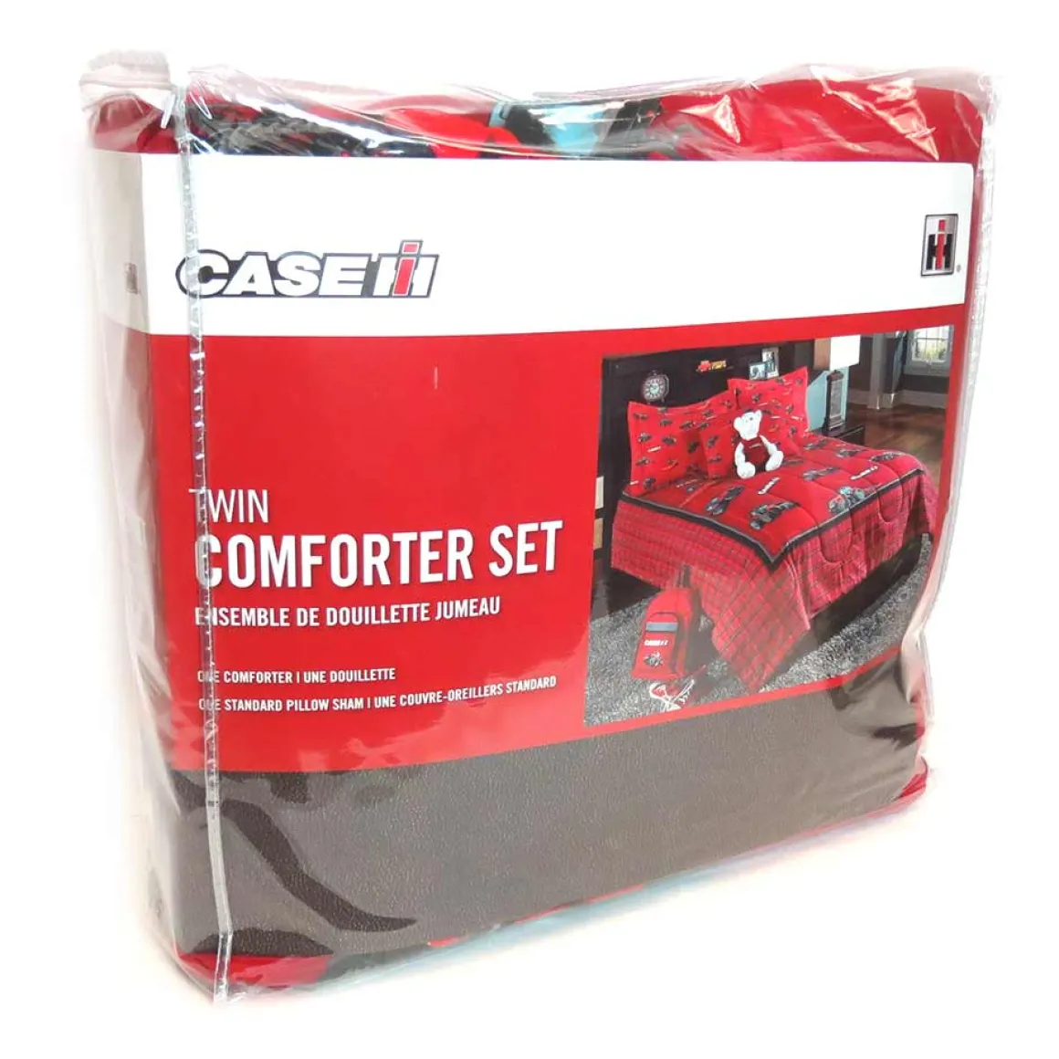 TWIN Size Case IH Comforter with 1 Sham