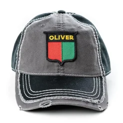 Vintage Oliver Logo Gray and Black Distressed Hat