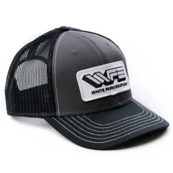 White Farm Equipment Logo Black & Gray Mesh Back Hat