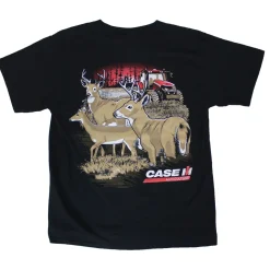 YOUTH Case IH Magnum in Field Black Short Sleeve T-shirt