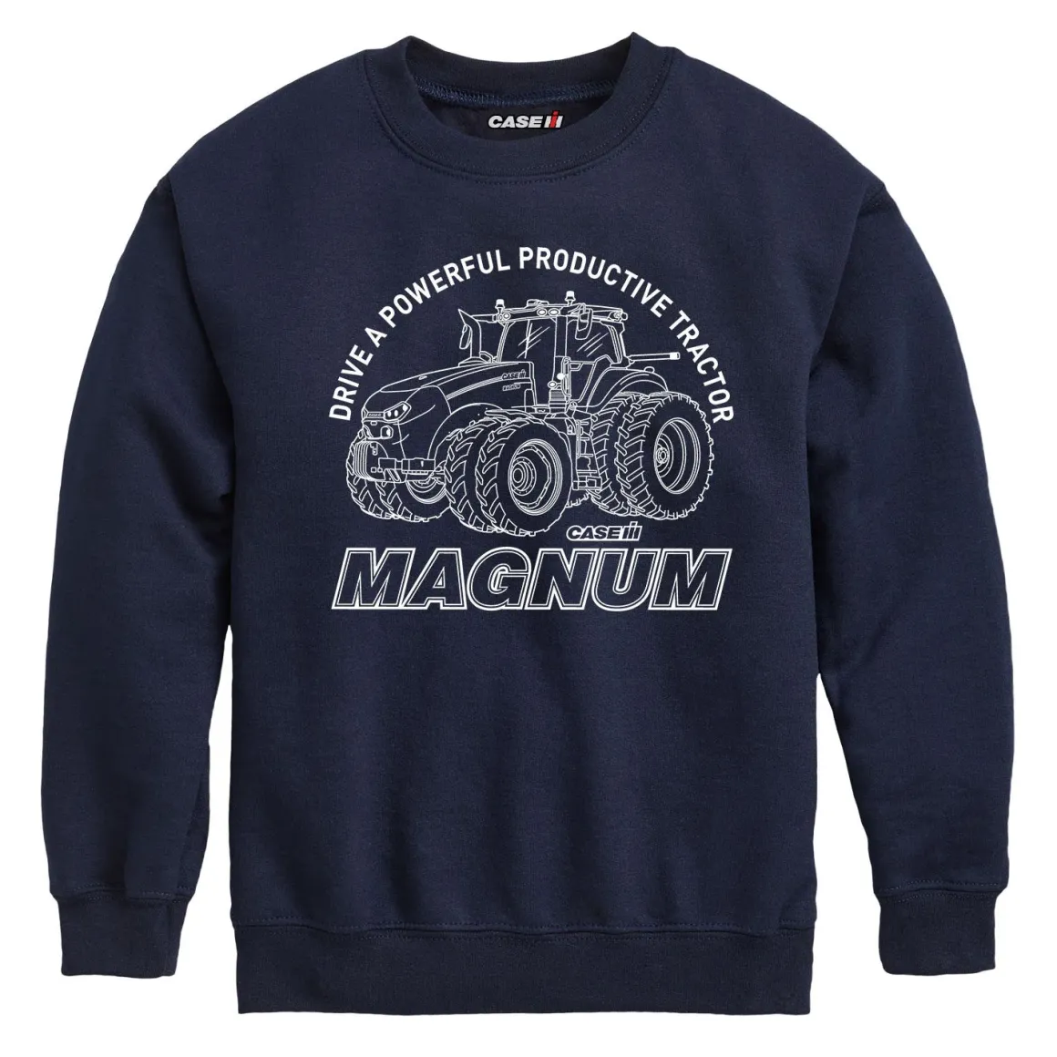 Youth Case IH Magnum Tractor Navy Blue Crew Neck Sweatshirt