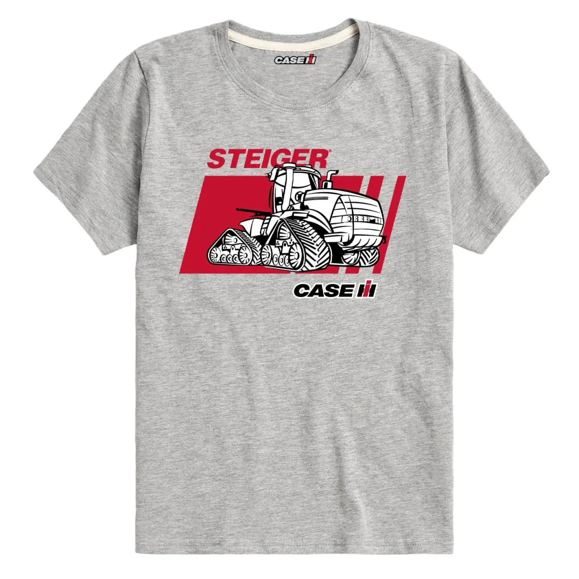 Youth Case IH Steiger Quadtrac Heather Gray Short Sleeve T-Shirt