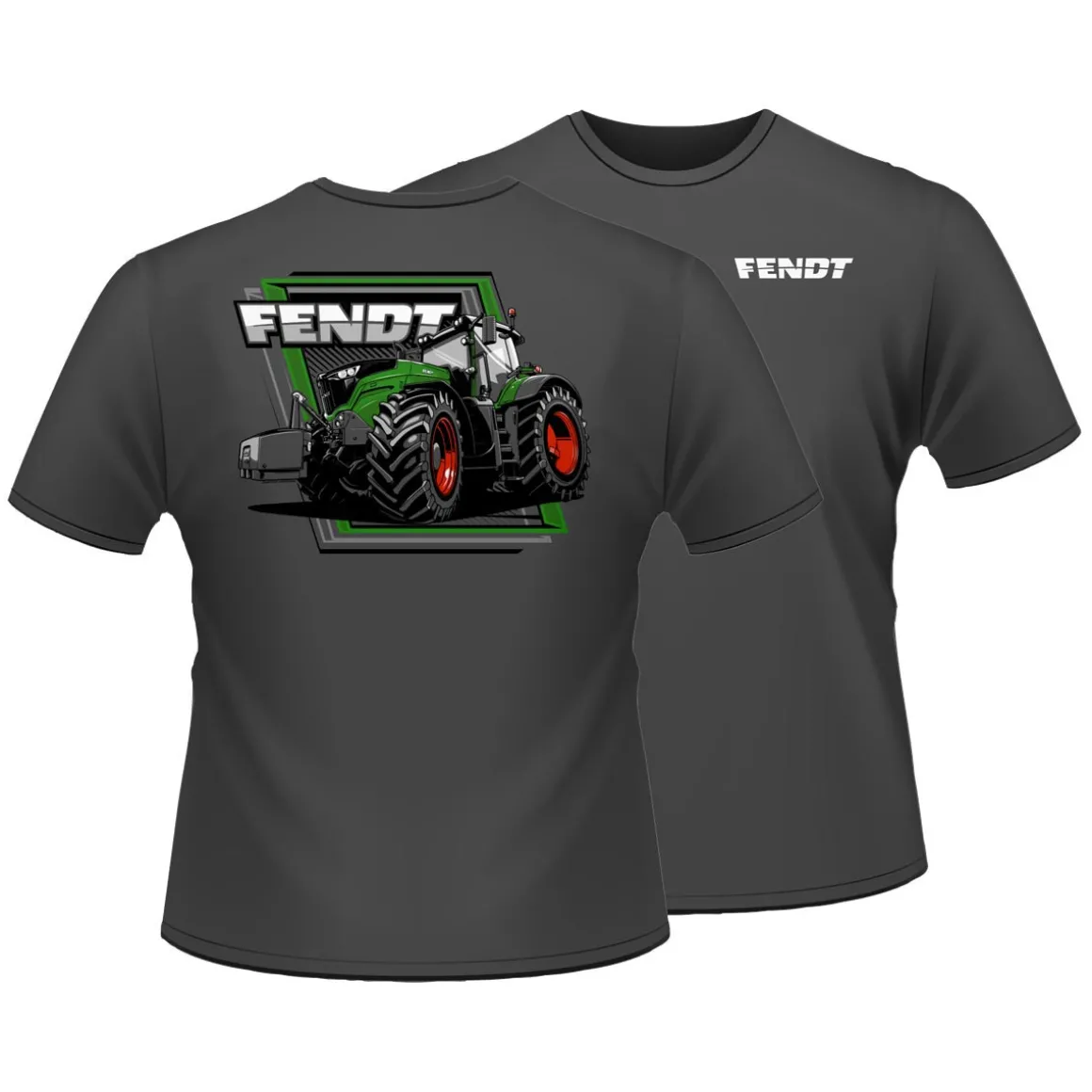 YOUTH Fendt 1050 Tractor Charcoal Gray Short Sleeve T-Shirt