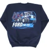 Youth Ford FW-30 with Wing Disk Navy Crew Neck Sweatshirt