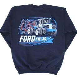 Youth Ford FW-30 with Wing Disk Navy Crew Neck Sweatshirt