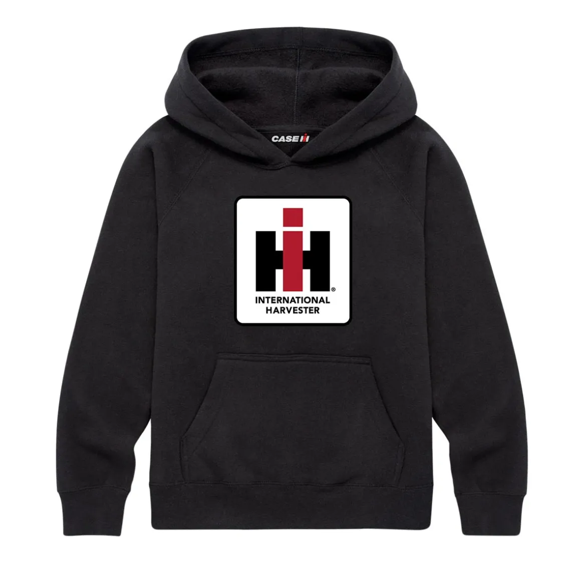 YOUTH IH Logo Black Raglan Hooded Sweatshirt
