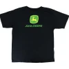 Youth John Deere Trademark Logo Black Short Sleeve T-Shirt